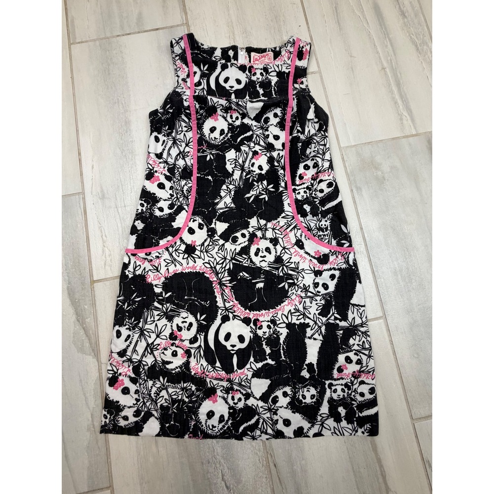 Rare Vintage‎ Lilly Pulitzer Originals Pandaonium Worth Shift Dress Size 8 HTF